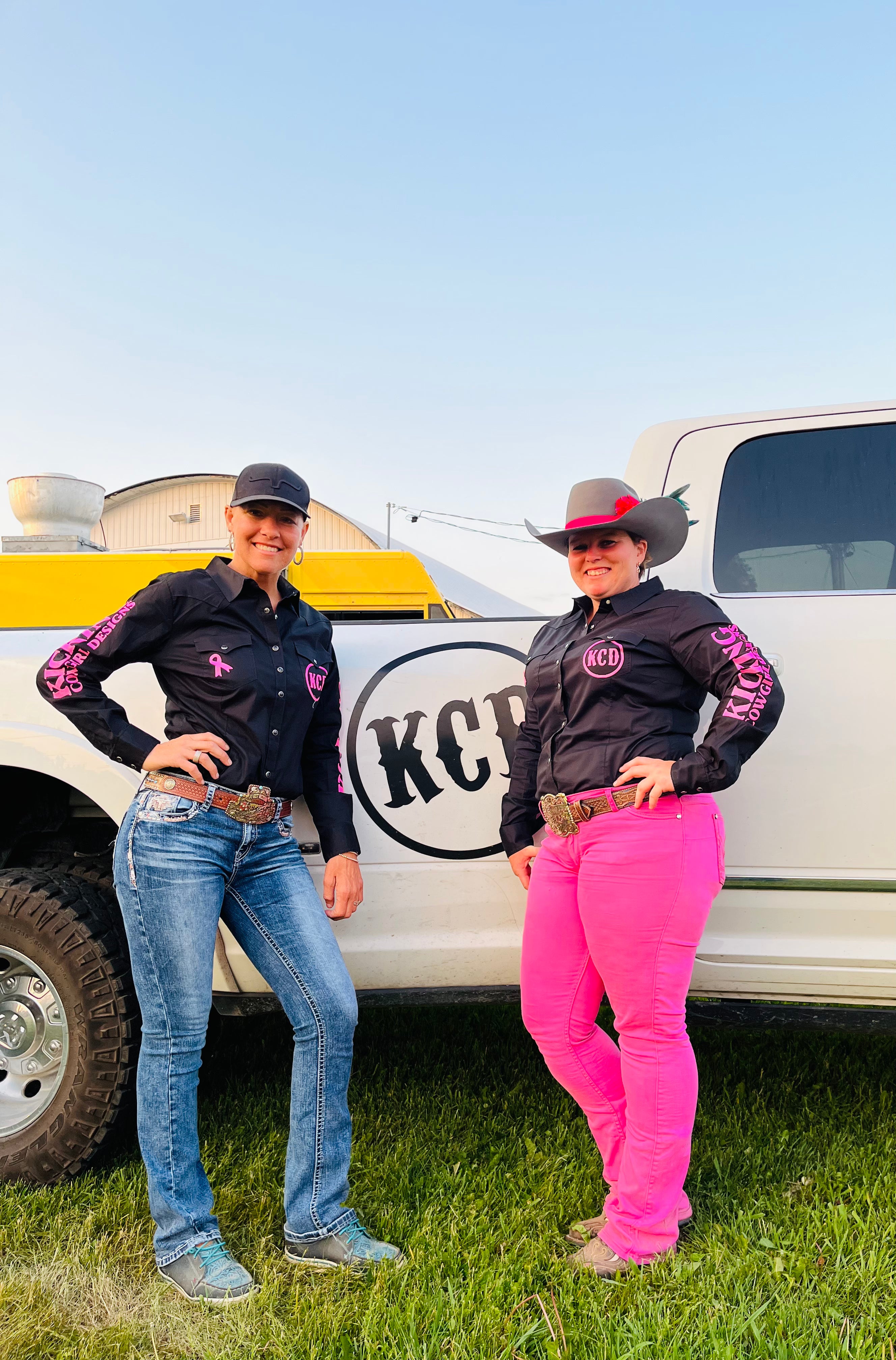 Wrangler Breast Cancer Black Rodeo Shirt- Pink Sparkle Logo